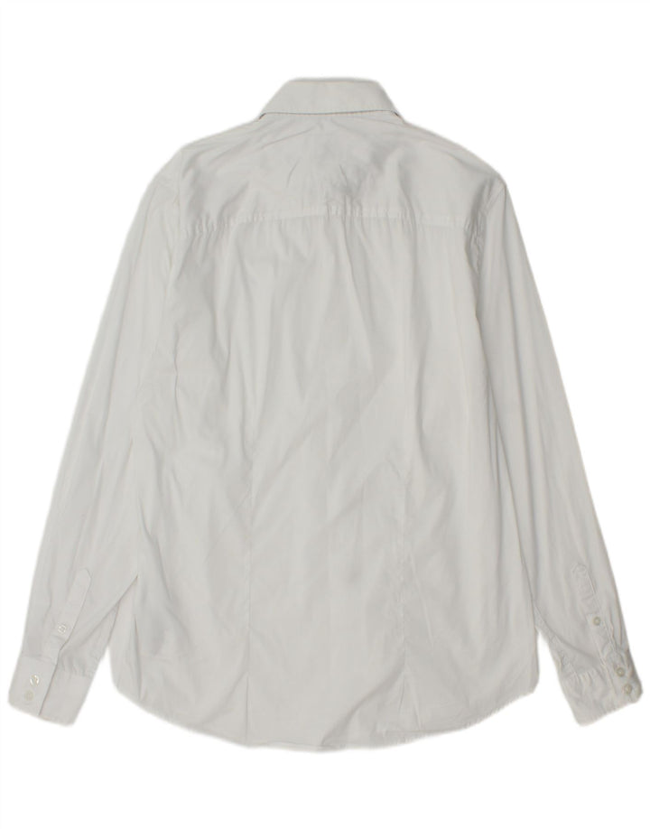 Guess Mens Slim Fit Shirt Medium White Cotton