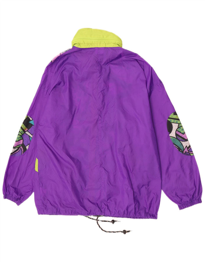 Active Mens Rain Jacket UK 40 Large Purple Geometric Polyamide
