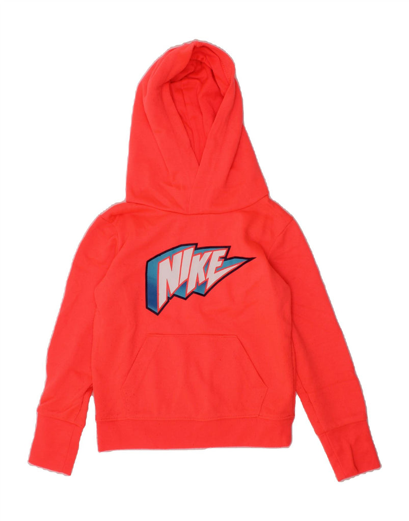 NIKE Girls Graphic Hoodie Jumper 2-3 Years Pink Vintage Nike and Second-Hand Nike from Messina Hembry 