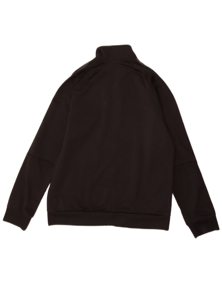 Adidas Boys Climalite Tracksuit Top Jacket 13-14 Years Black Polyester