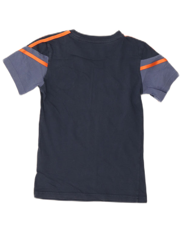 Adidas Boys Manchester United Graphic T-Shirt Top 7-8 Years Navy Blue