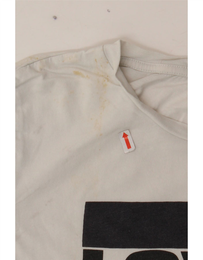 LEVI'S Womens Graphic T-Shirt Top UK 10 Small White Cotton Vintage Levi's and Second-Hand Levi's from Messina Hembry 