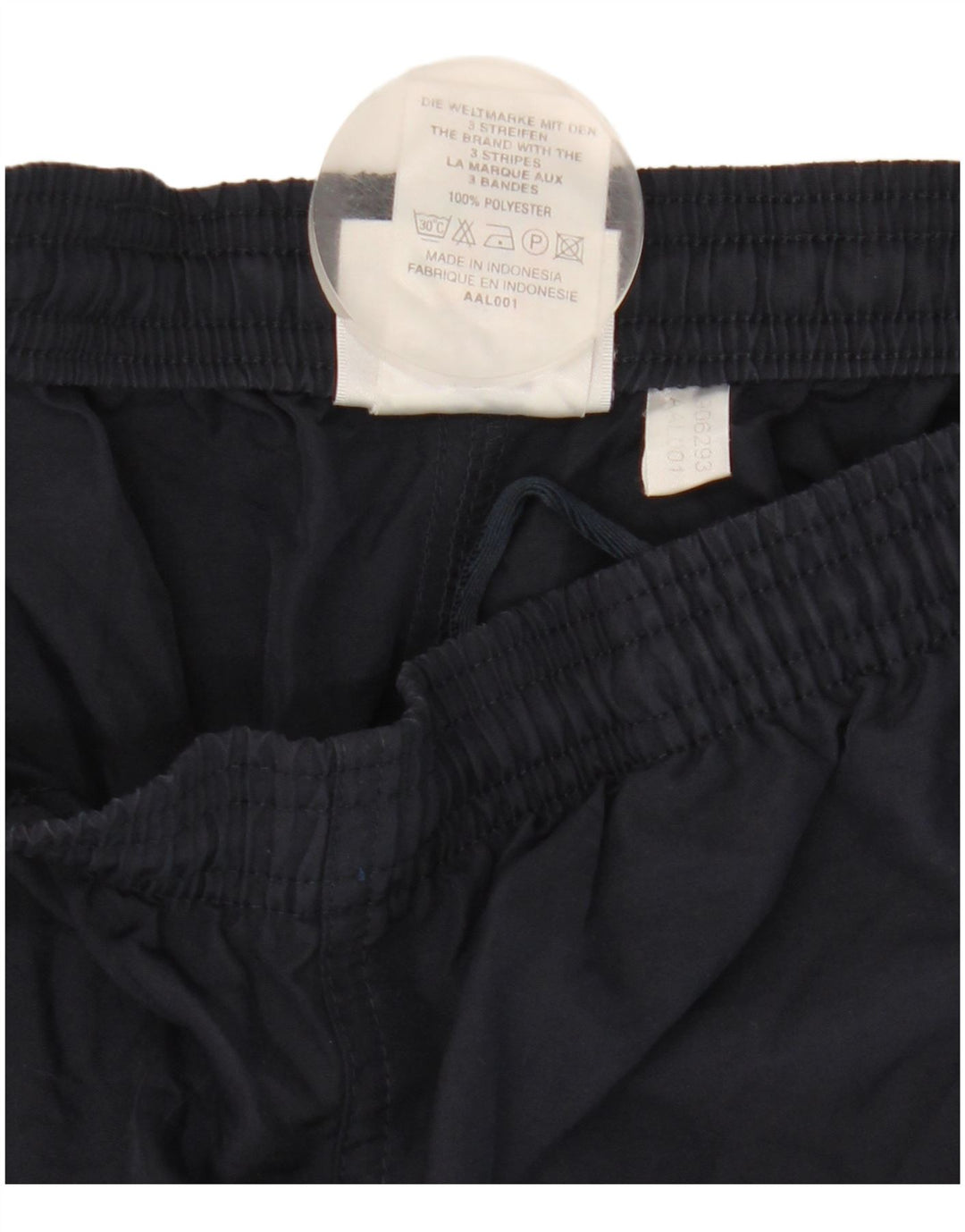 Adidas Womens Sport Shorts UK 12 Medium Navy Blue Polyester