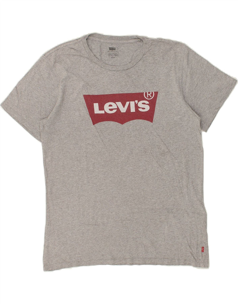 LEVI'S Mens Graphic T-Shirt Top Medium Grey Cotton | Vintage Levi's | Thrift | Second-Hand Levi's | Used Clothing | Messina Hembry 