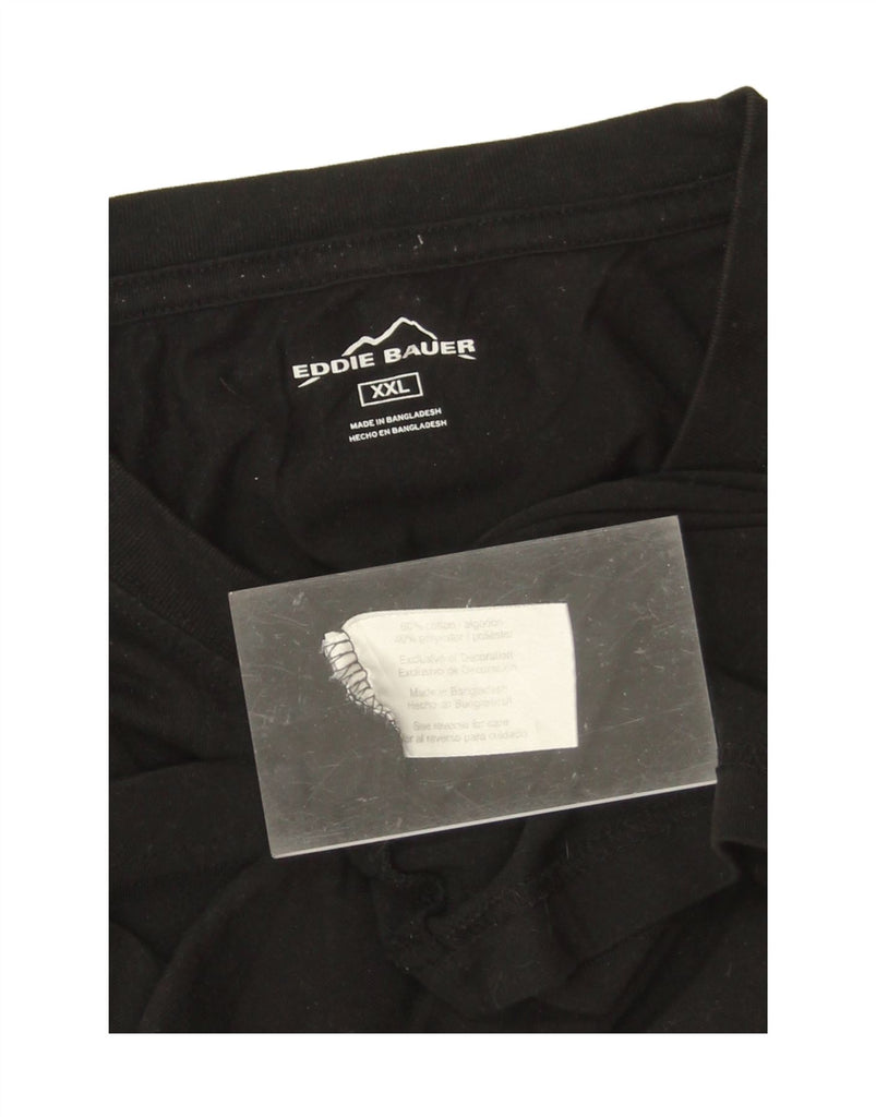 EDDIE BAUER Mens T-Shirt Top 2XL Black Cotton Vintage Eddie Bauer and Second-Hand Eddie Bauer from Messina Hembry 