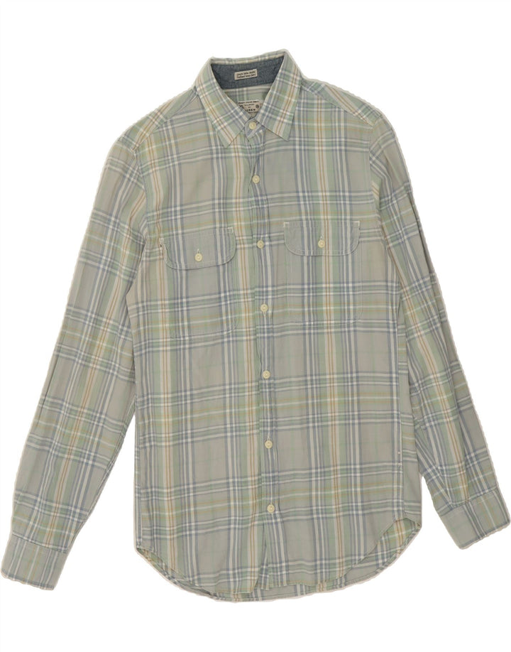 J. CREW Mens Tailored Shirt XS Green Check Cotton Vintage J. Crew and Second-Hand J. Crew from Messina Hembry 