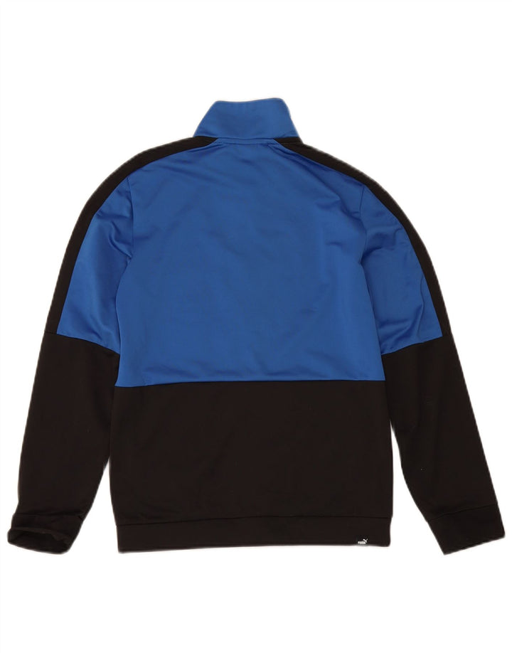 Puma Boys Graphic Tracksuit Top Jacket 11-12 Years Blue Colourblock