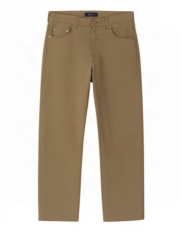 Zara Mens Straight Casual Trousers EU 44 Large W34 L29 Khaki Cotton