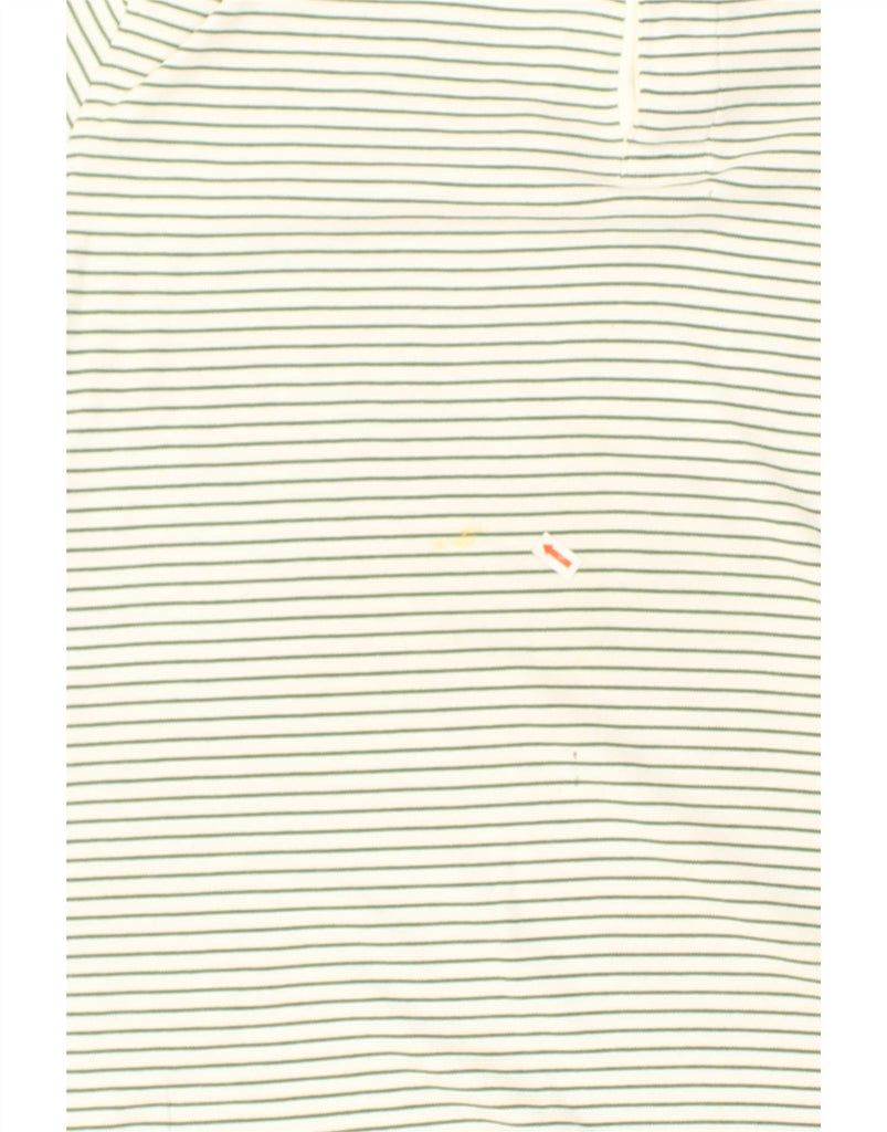 NAUTICA Mens Polo Shirt XL Off White Striped Cotton | Vintage Nautica | Thrift | Second-Hand Nautica | Used Clothing | Messina Hembry 