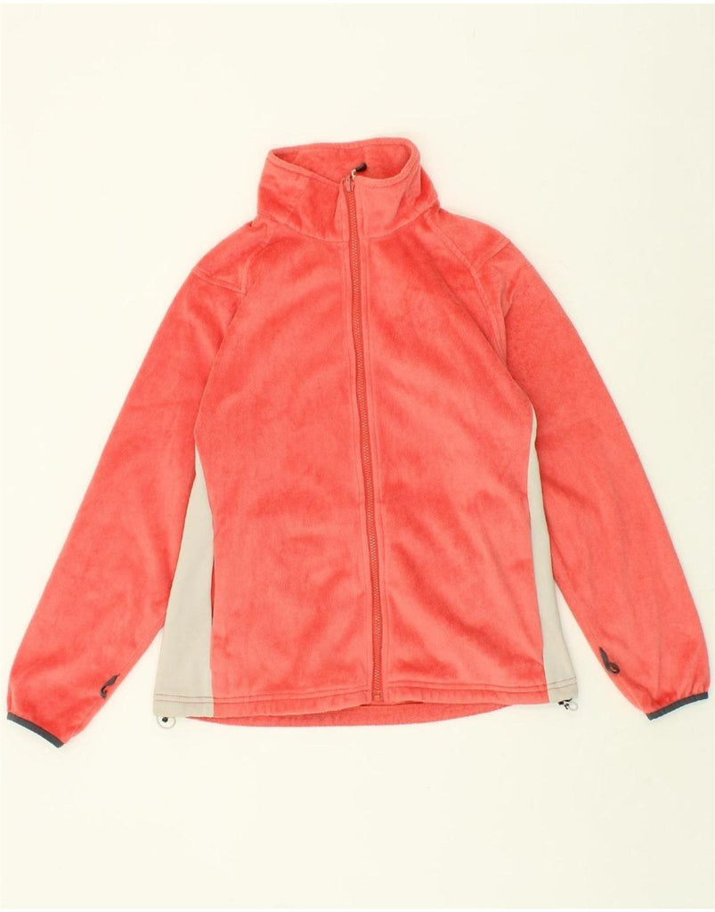 MCKINLEY Womens Fleece Jacket UK 16 Large Orange Colourblock Polyester Vintage McKinley and Second-Hand McKinley from Messina Hembry 