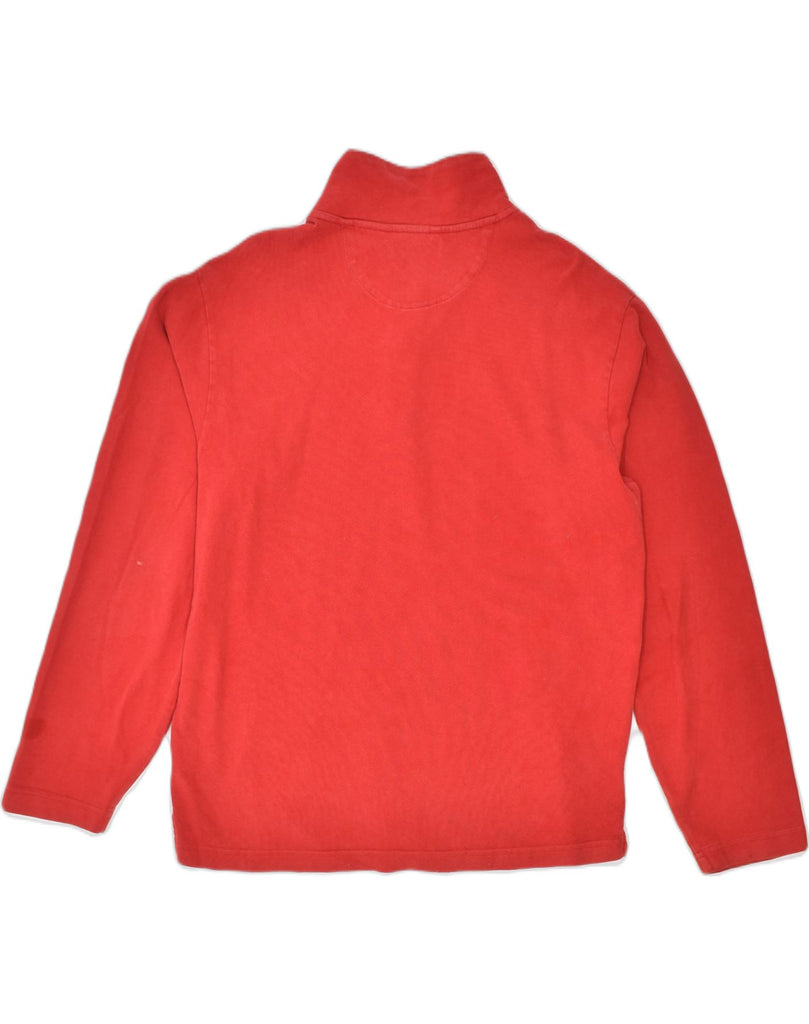 NAUTICA Mens Zip Neck Sweatshirt Jumper Small Red Cotton | Vintage | Thrift | Second-Hand | Used Clothing | Messina Hembry 