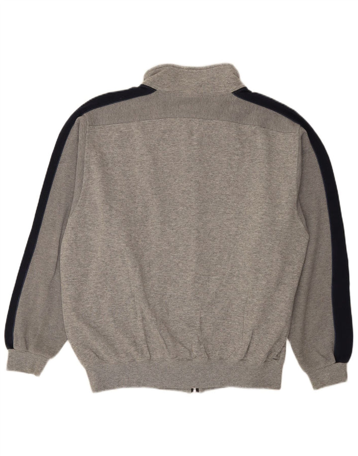 Champion Mens Tracksuit Top Jacket Large Grey Colourblock Cotton