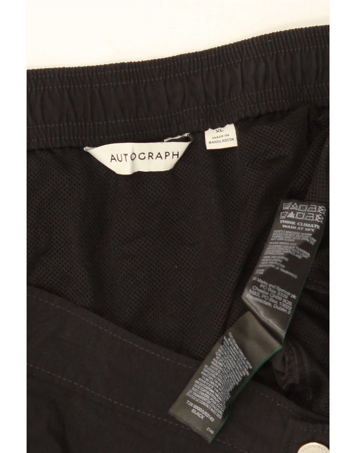 Marks & Spencer Mens Autograph Chino Shorts XL W38  Black Polyamide