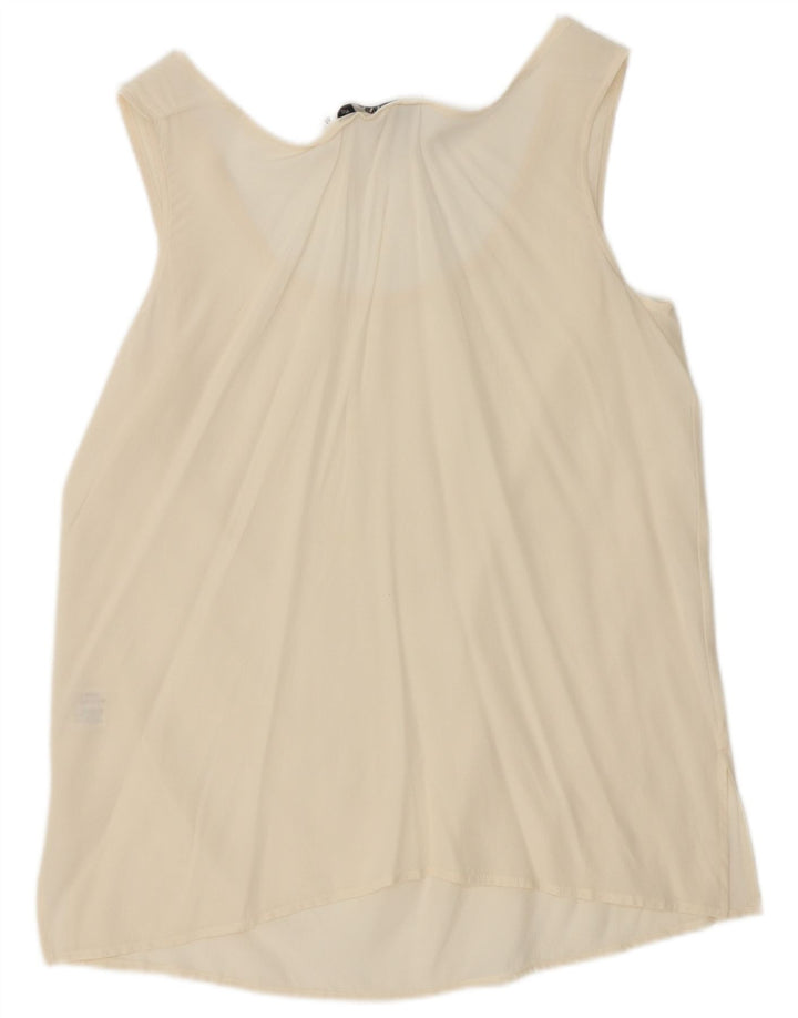 Marella Womens Vest Top IT 46 Large Off White Silk