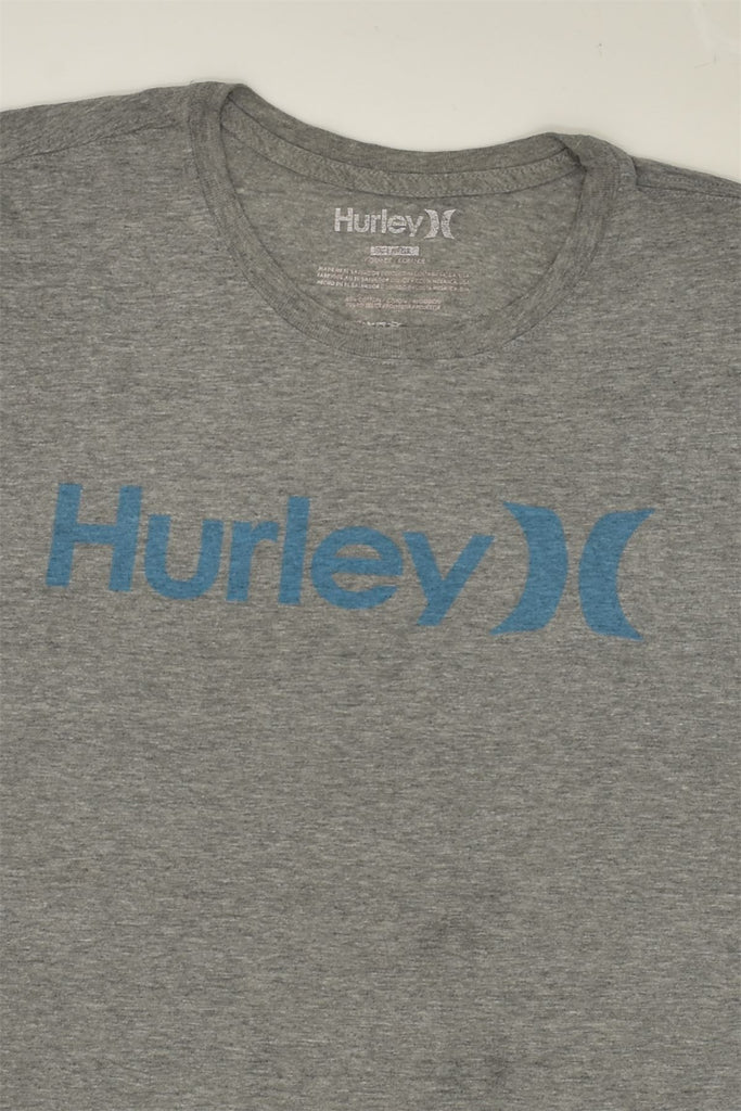 HURLEY Mens Graphic T-Shirt Top XL Grey Cotton | Vintage Hurley | Thrift | Second-Hand Hurley | Used Clothing | Messina Hembry 