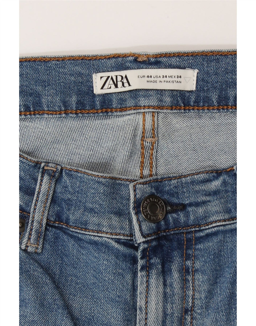 Zara Mens Slim Jeans EU 44 Large W34 L31 Blue Cotton