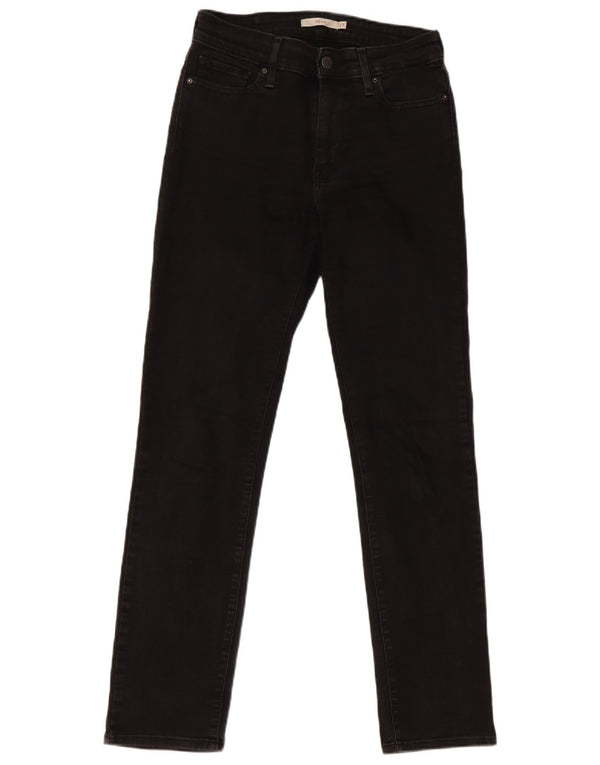 Levi's Womens 712 Slim Jeans W27 L30 Black Cotton