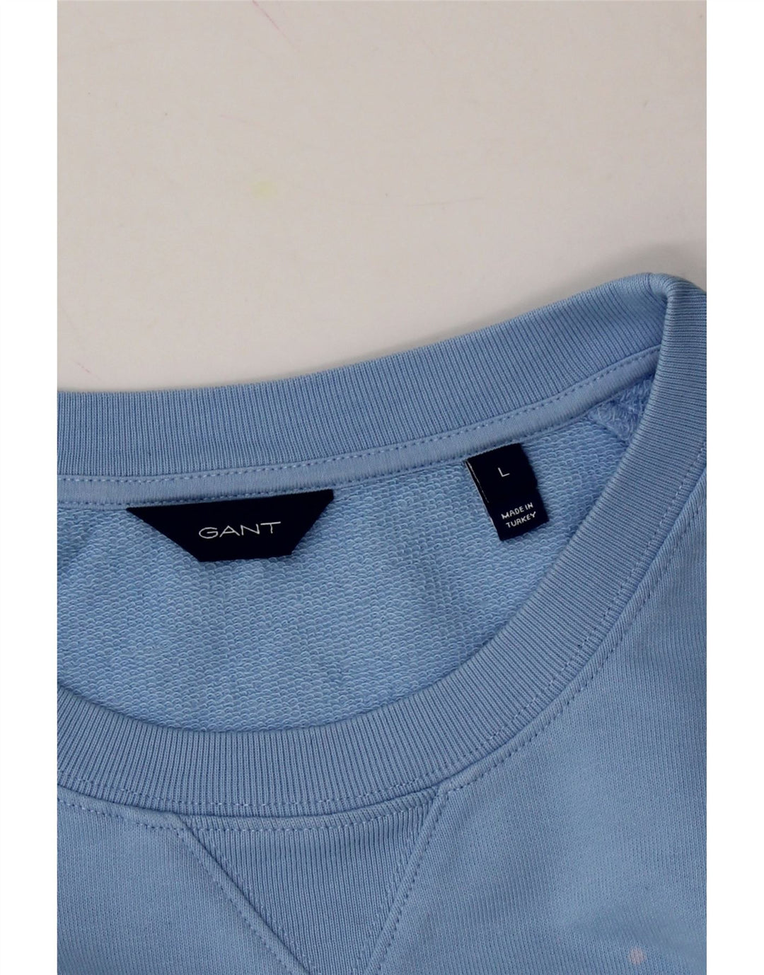 GANT Womens Graphic Sweatshirt Jumper UK 16 Large Blue Cotton Vintage Gant and Second-Hand Gant from Messina Hembry 