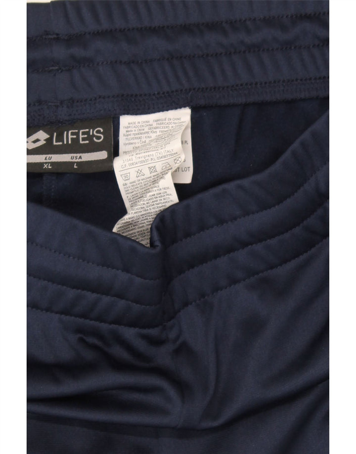 LOTTO Mens Tracksuit Trousers Joggers Large Navy Blue Polyester Vintage Lotto and Second-Hand Lotto from Messina Hembry 