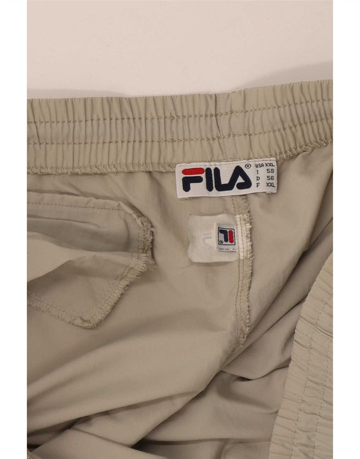 Fila Mens Tracksuit Trousers 2XL Beige