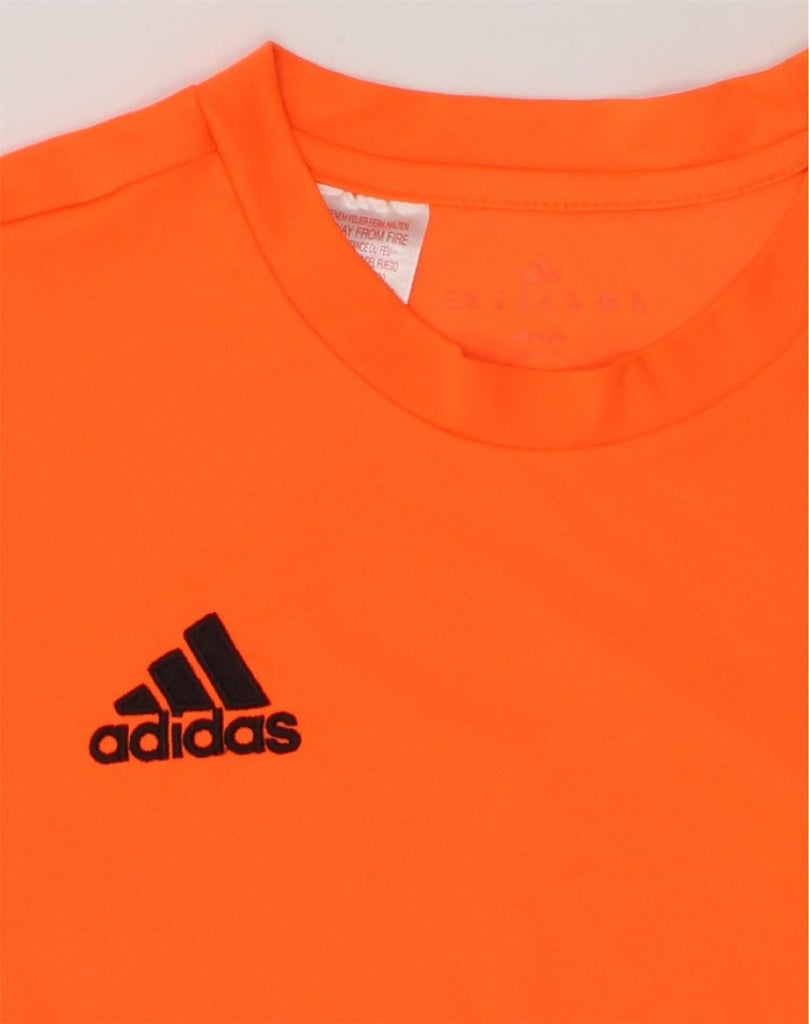 ADIDAS Boys Climalite T-Shirt Top 13-14 Years Orange Polyester | Vintage Adidas | Thrift | Second-Hand Adidas | Used Clothing | Messina Hembry 