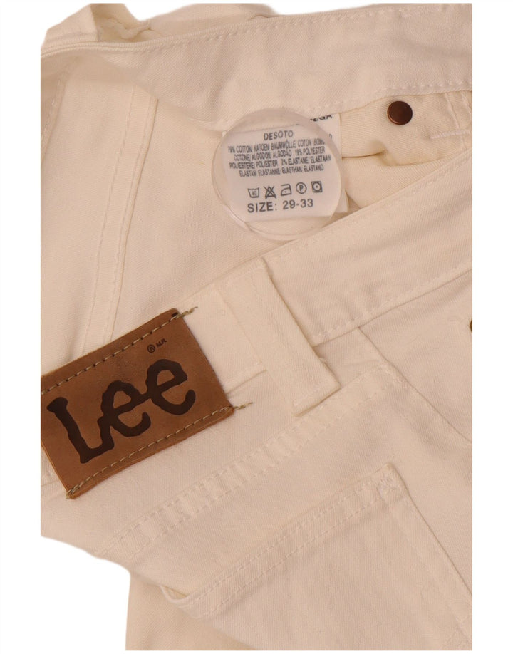 LEE Womens Bootcut Jeans W29 L33 White Cotton