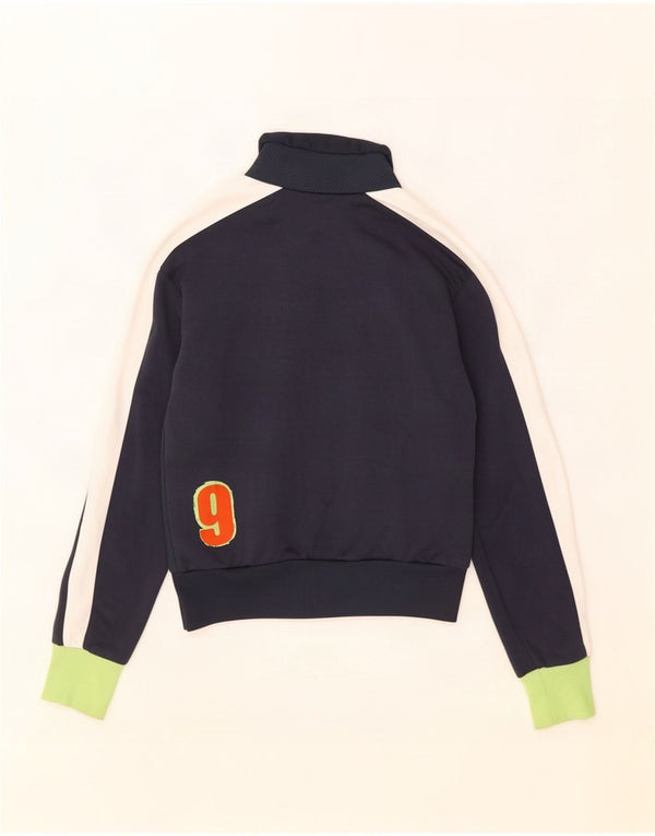 Puma Womens Tracksuit Top Jacket UK 10 Small Navy Blue Colourblock