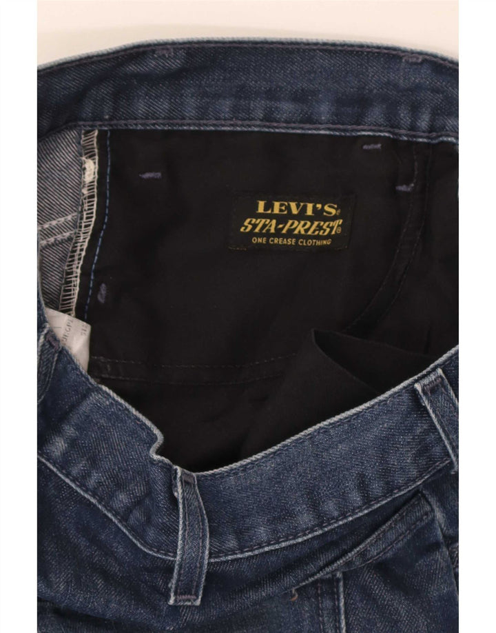 Levi's Mens Distressed Straight Jeans W33 L34 Blue Cotton