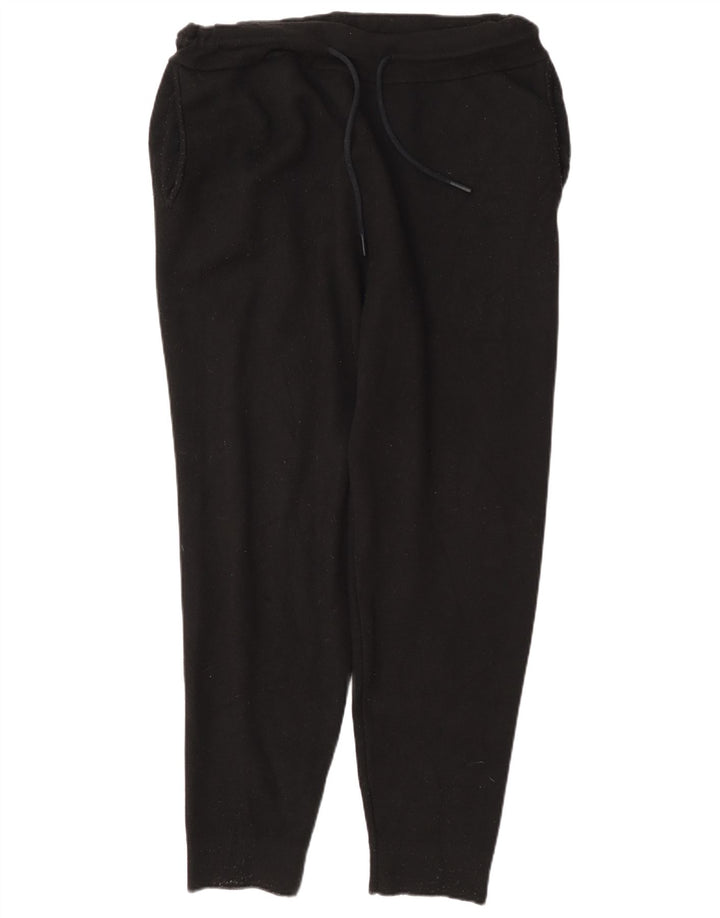 Zara Mens Tracksuit Trousers Joggers Large Black Viscose