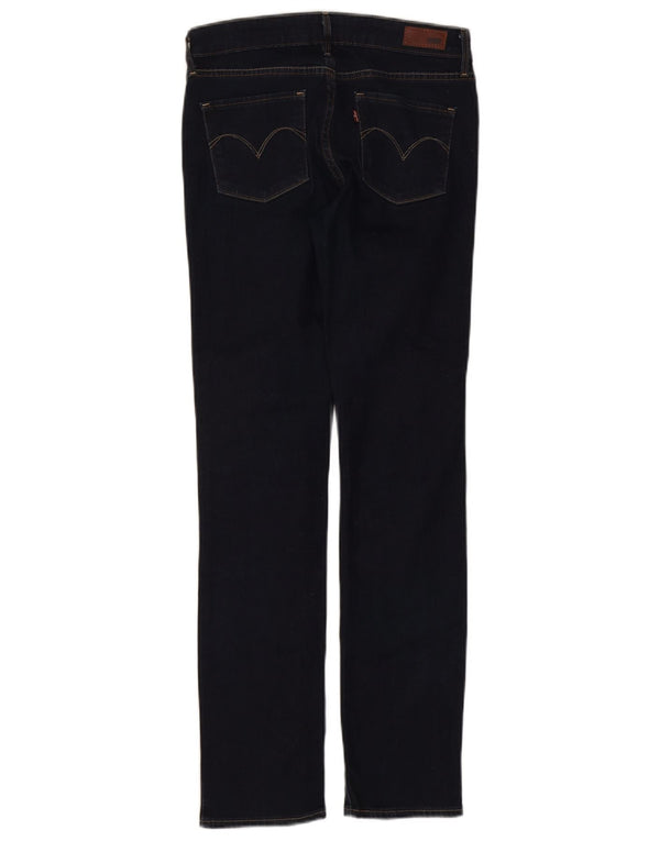 Levi's Womens Demi Curve Mid Rise Slim Jeans W27 L32 Navy Blue Cotton