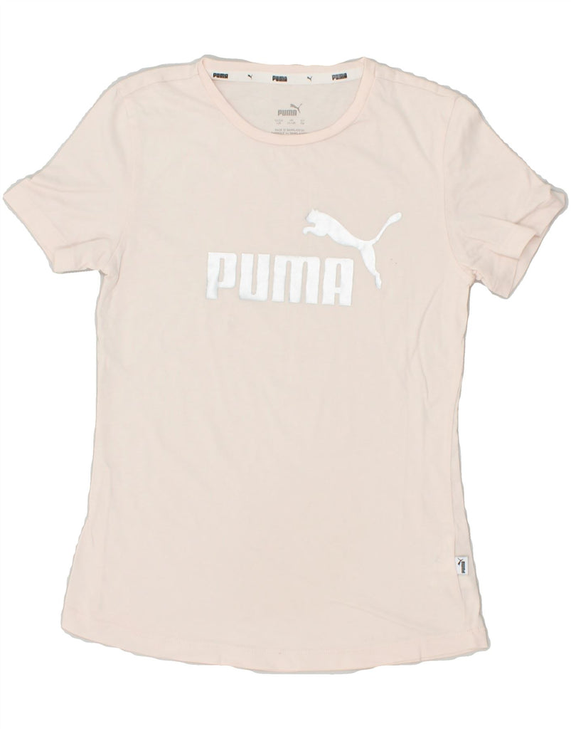 PUMA Girls Graphic T-Shirt Top 11-12 Years Pink Cotton | Vintage Puma | Thrift | Second-Hand Puma | Used Clothing | Messina Hembry 