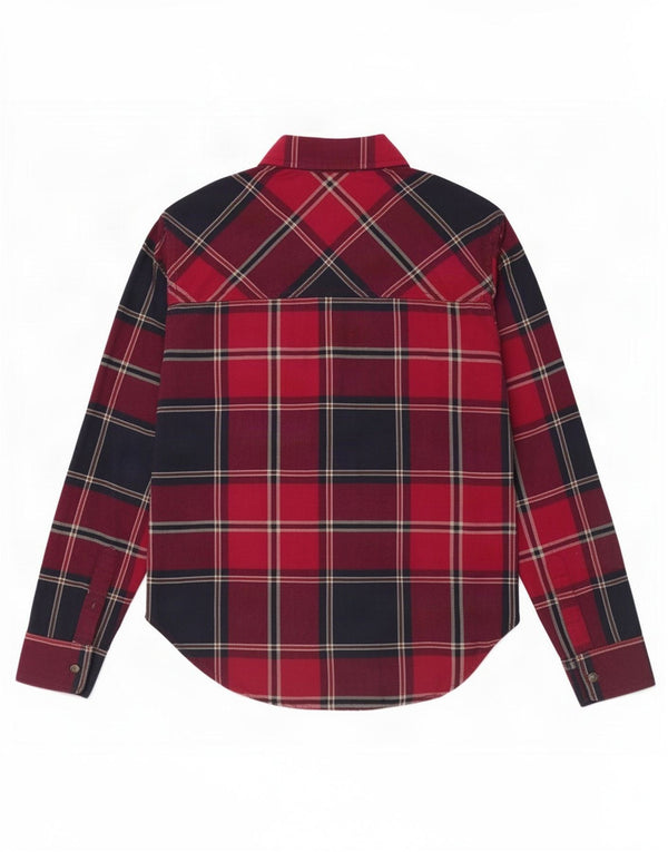 Abercrombie & Fitch Womens Shirt UK 10 Small Red Plaid Cotton