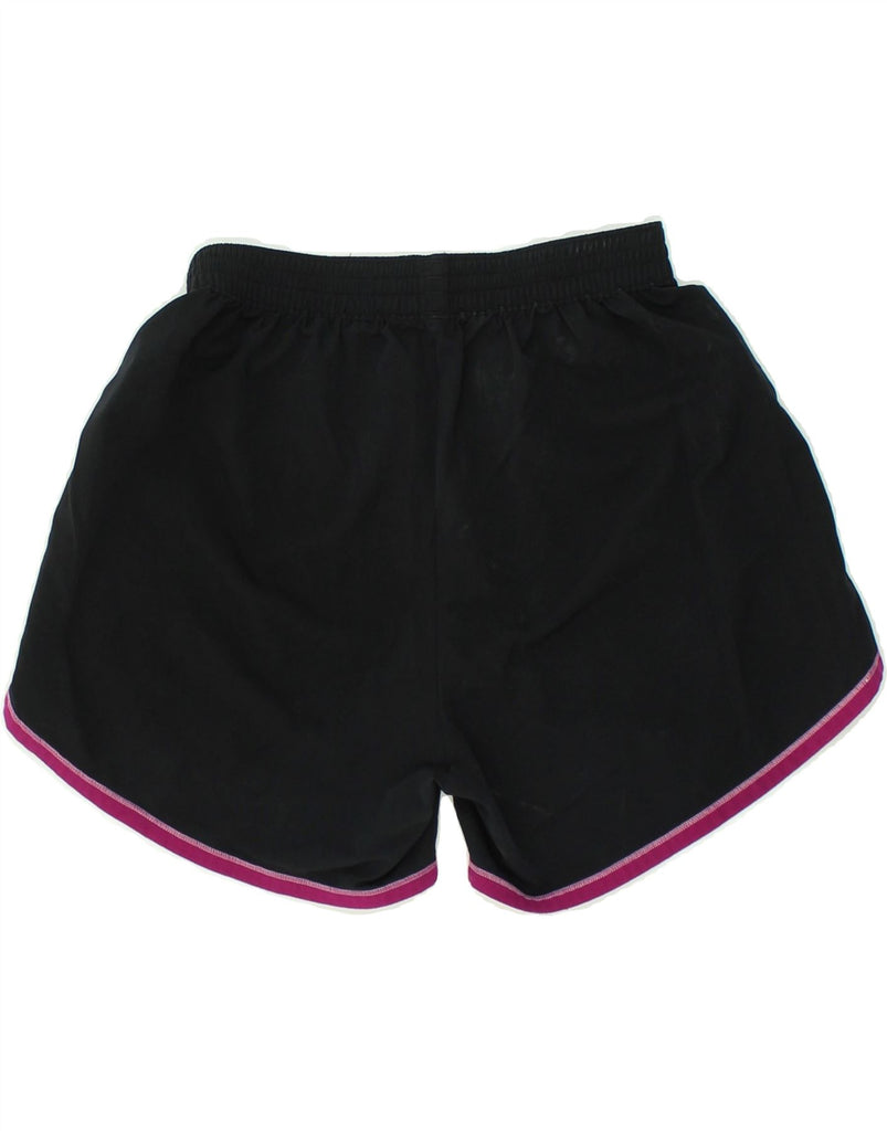 UNDER ARMOUR Womens Sport Shorts UK 10 Small Black Polyester | Vintage Under Armour | Thrift | Second-Hand Under Armour | Used Clothing | Messina Hembry 