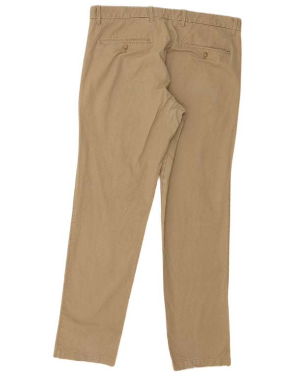 Gap Mens Slim Fit Chino Trousers W34 L32 Khaki Cotton