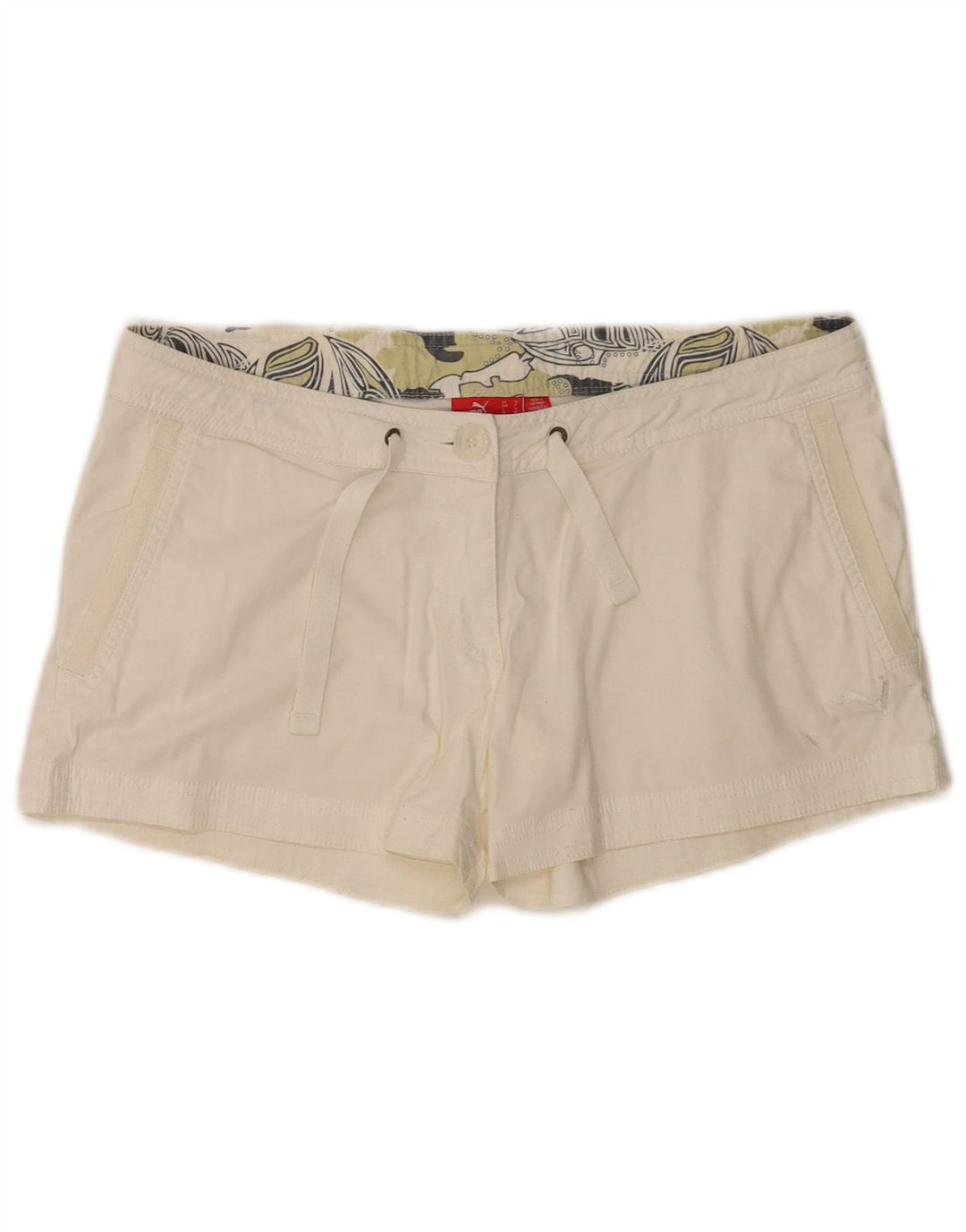 Puma Womens Chino Shorts UK 10 Small W30  White Cotton