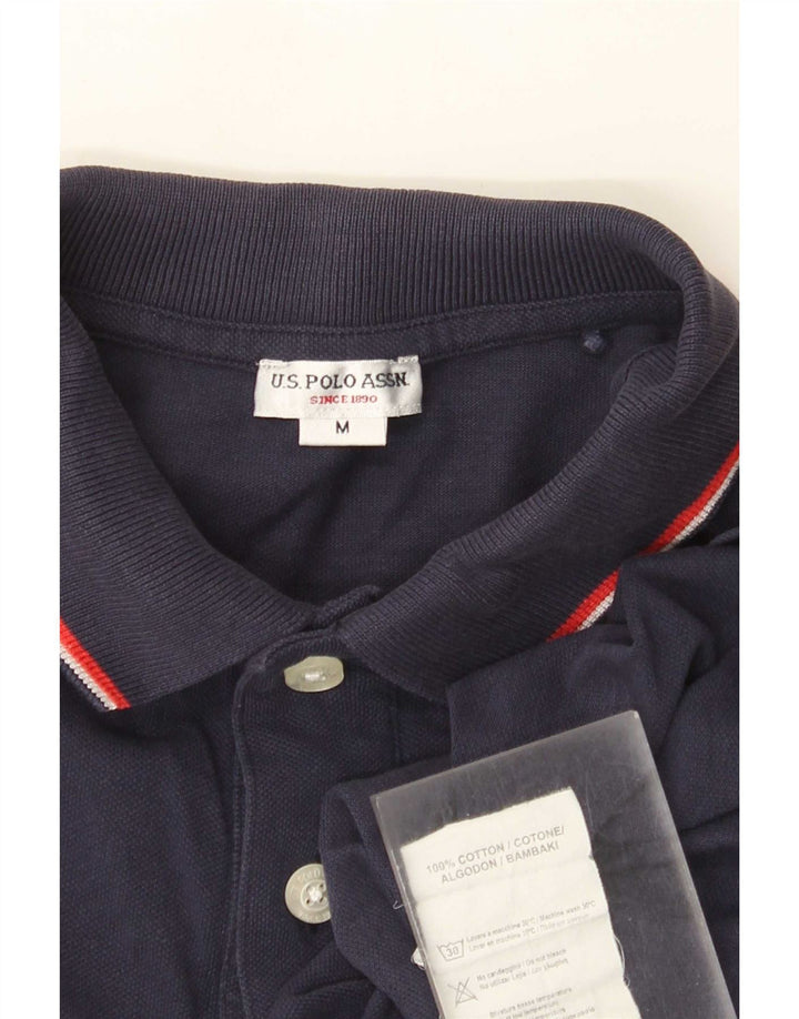 U.S. Polo Assn. Mens Shirt Medium Navy Blue Striped Cotton