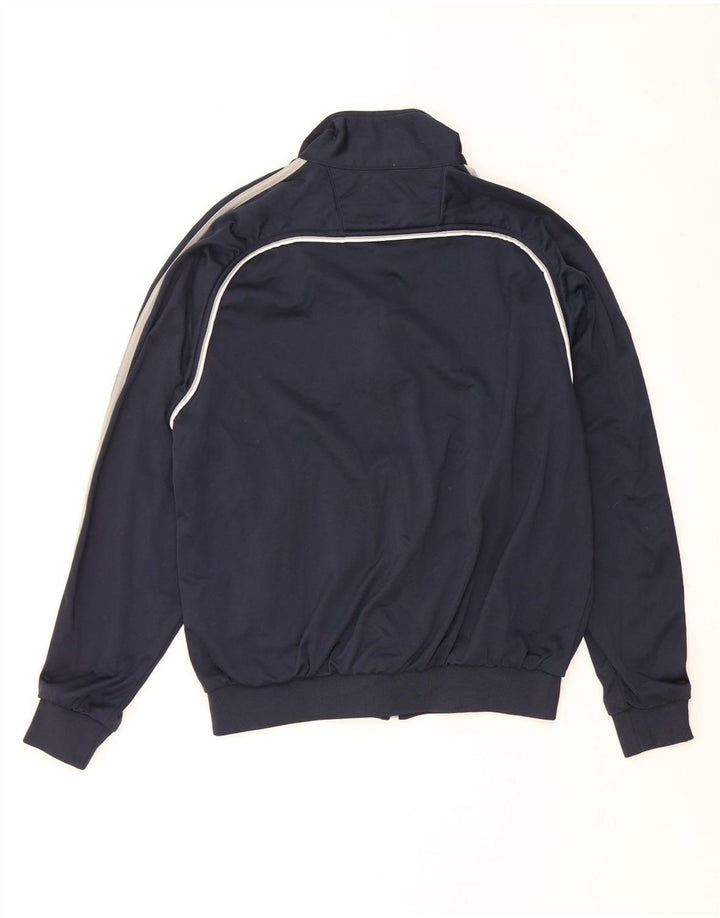 CHAMPION Mens Tracksuit Top Jacket Medium Navy Blue Polyester