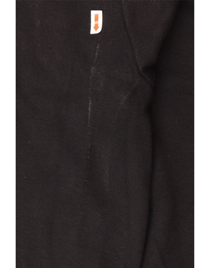 REEBOK Mens Graphic Hoodie Jumper XL Black Cotton