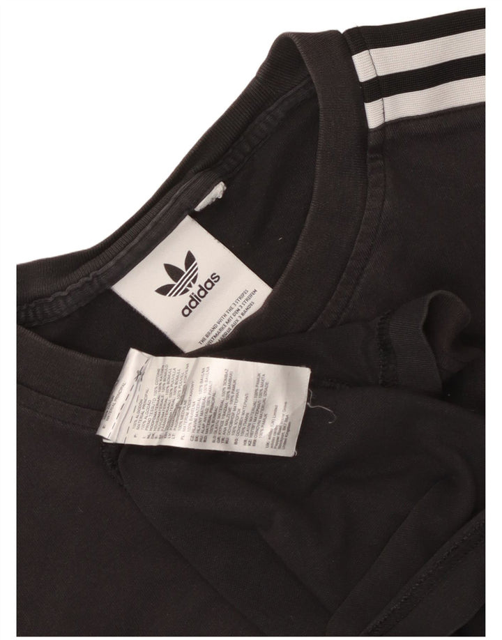 Adidas Mens T-Shirt Top Medium Black Cotton