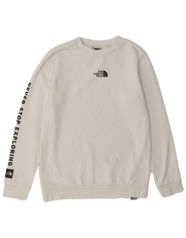 The North Face Womens Graphic Oversized Sweatshirt Jumper UK 6 XS White