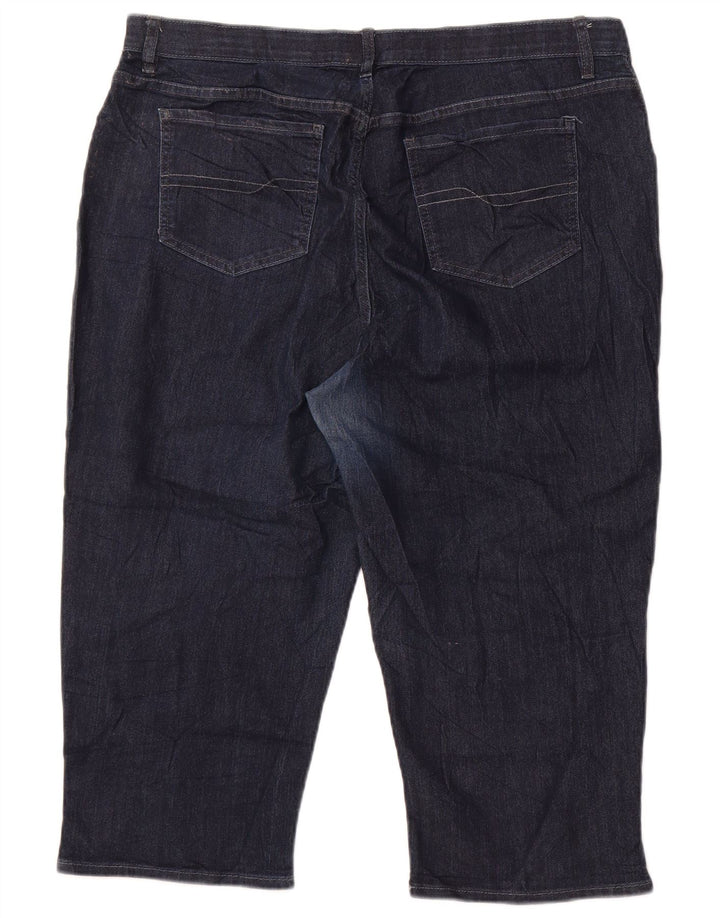 Lee Womens Riders Capri Jeans US 20 3XL W40 L20 Navy Blue Cotton