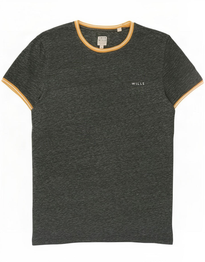Jack Wills Mens T-Shirt Top Small Green Flecked