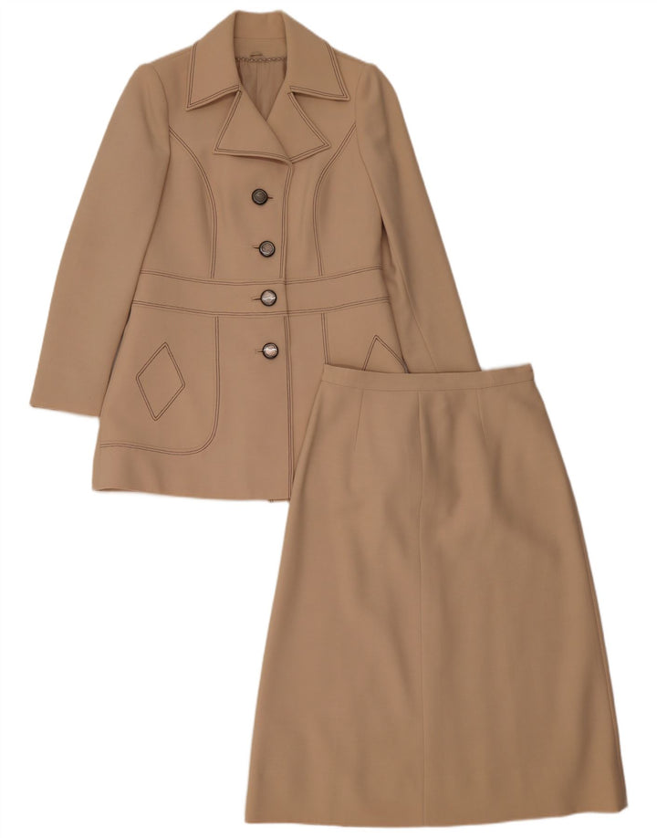 Vintage Womens 4 Button 2 Piece Skirt Set IT 42 Medium W26  Beige