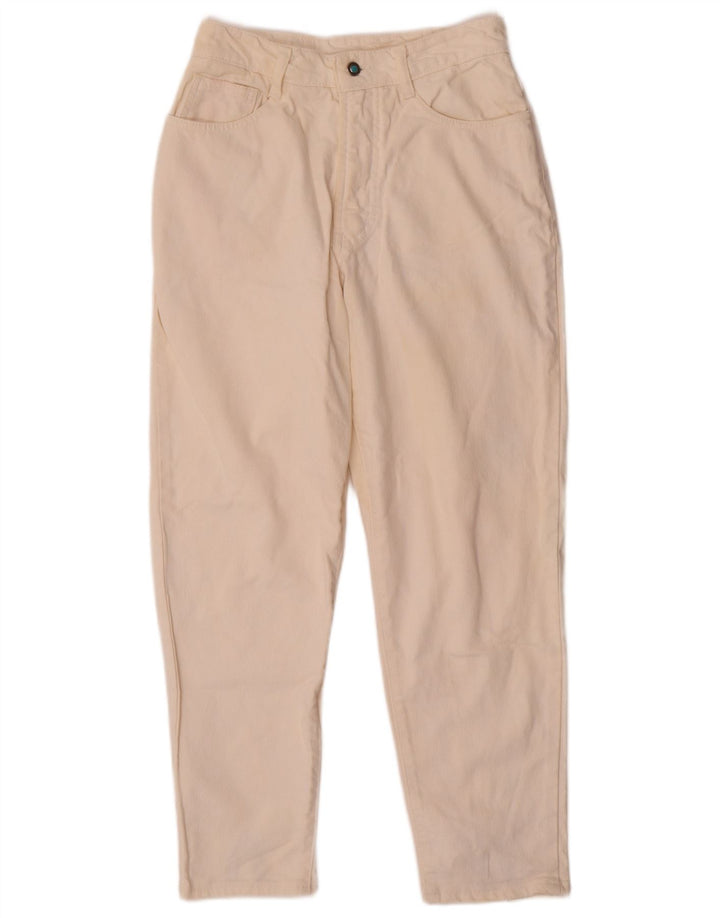 POP 84 Mens Tapered Casual Trousers W32 L29 Beige Elastane