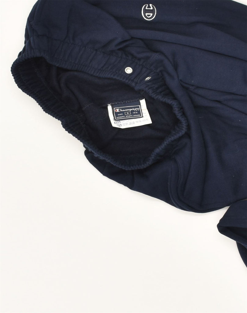 CHAMPION Mens Tracksuit Trousers Small Navy Blue Cotton | Vintage Champion | Thrift | Second-Hand Champion | Used Clothing | Messina Hembry 