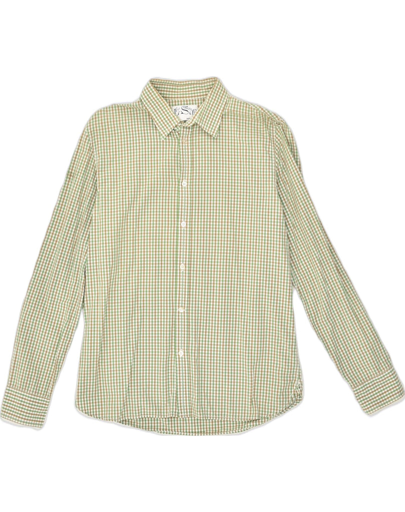 LEVI'S Mens Classic Fit Shirt Medium Green Gingham Cotton | Vintage Levi's | Thrift | Second-Hand Levi's | Used Clothing | Messina Hembry 