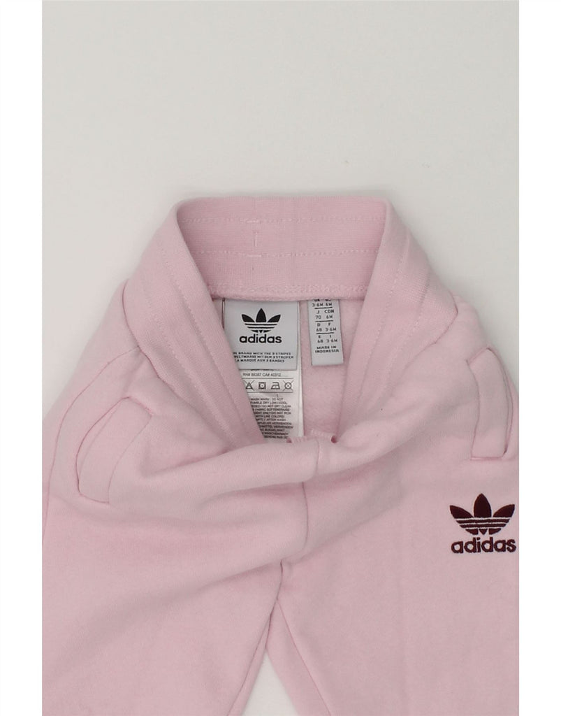 ADIDAS Baby Girls Joggers Tracksuit Trousers 3-6 Months Pink Cotton | Vintage Adidas | Thrift | Second-Hand Adidas | Used Clothing | Messina Hembry 