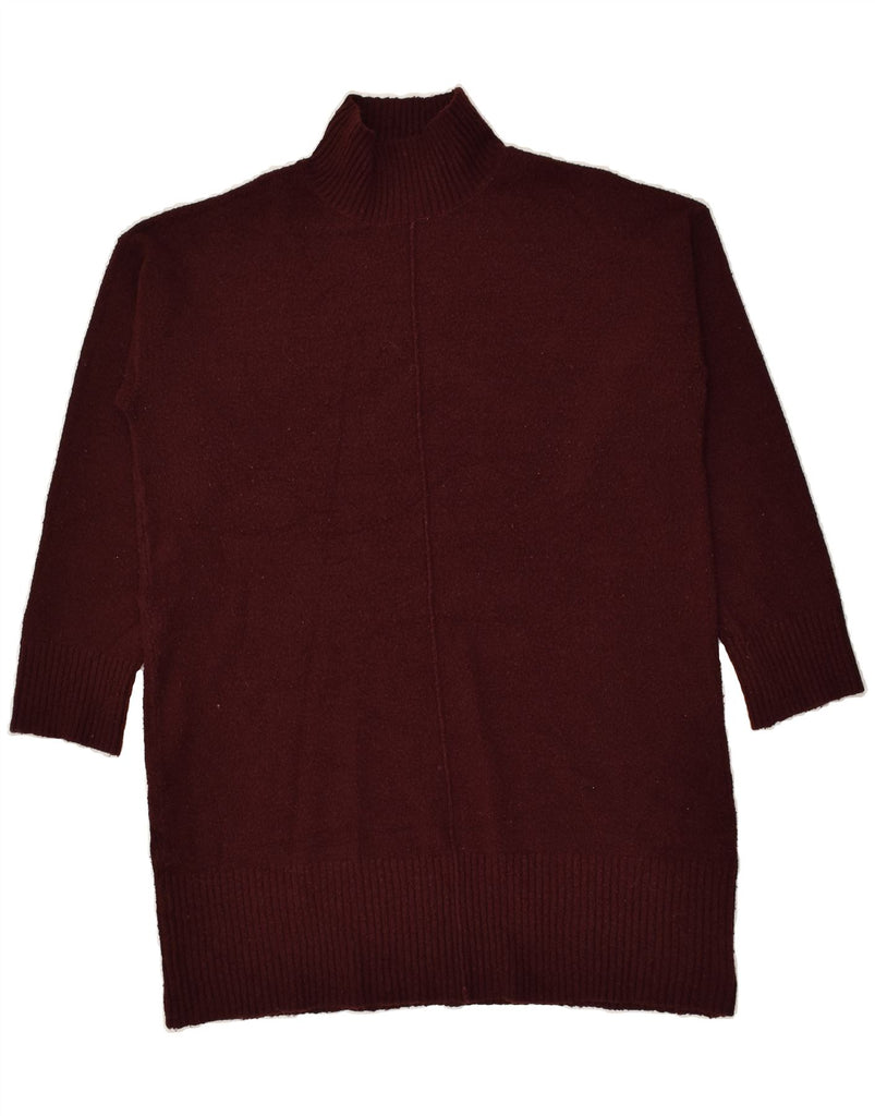 OASIS Womens Long Sleeve Jumper Dress UK 16 Large Burgundy Acrylic | Vintage Oasis | Thrift | Second-Hand Oasis | Used Clothing | Messina Hembry 