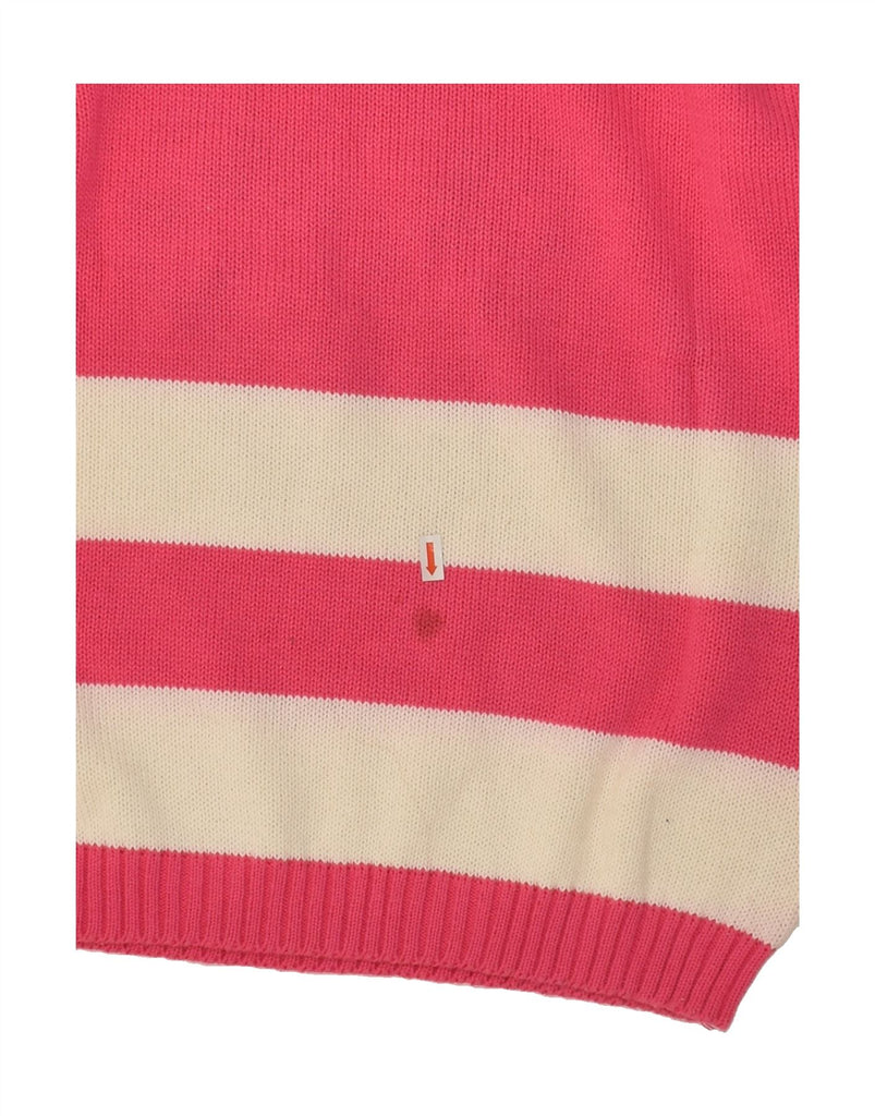 VINTAGE Womens Oversized Graphic Crew Neck Jumper Sweater UK 10 Small Pink | Vintage Vintage | Thrift | Second-Hand Vintage | Used Clothing | Messina Hembry 