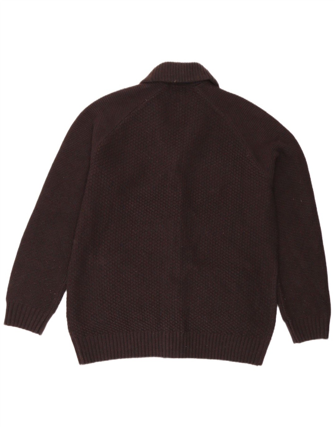 Marks & Spencer Mens Cardigan Sweater Large Brown Acrylic